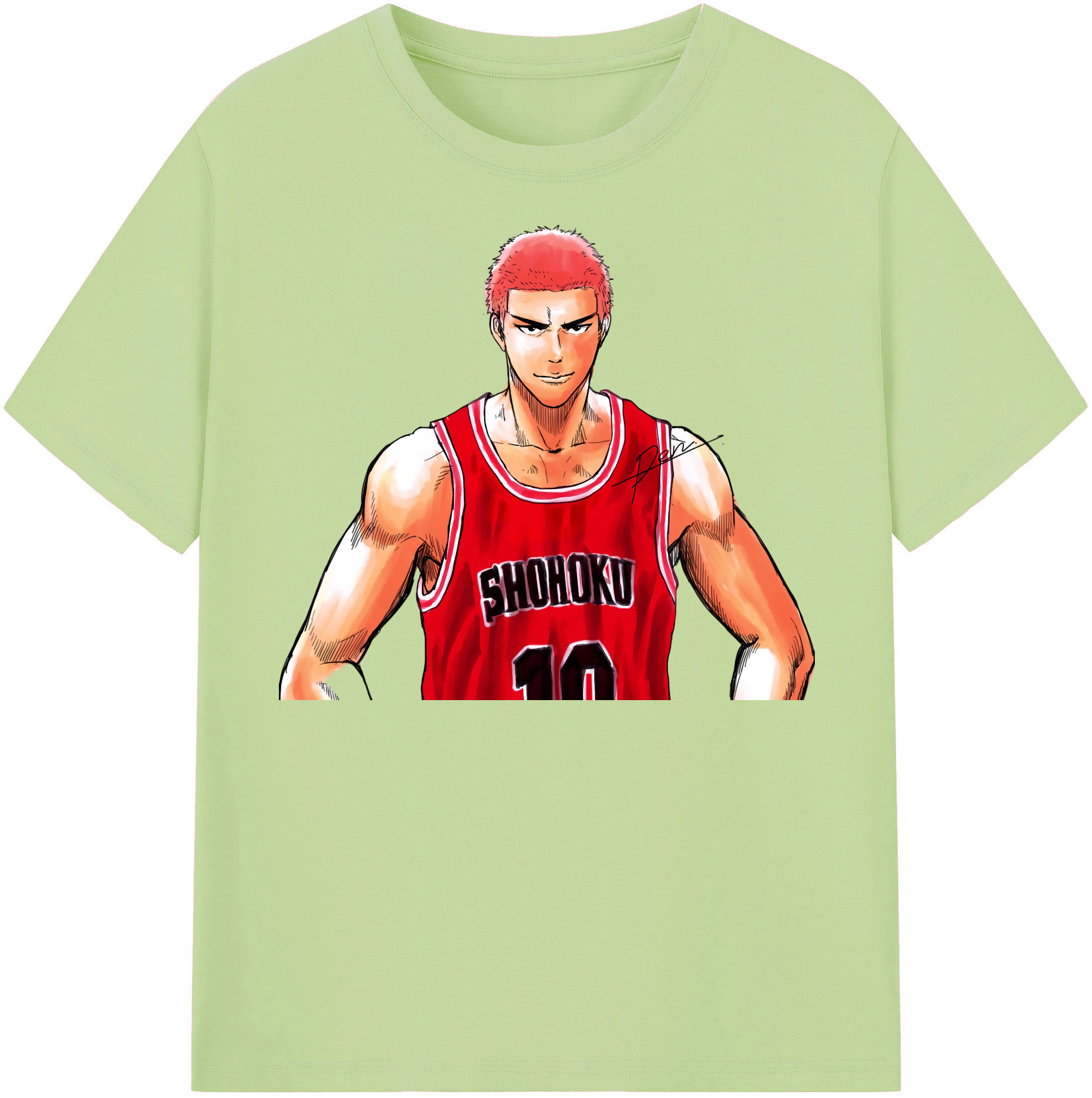 SLAM DUNK／スラムダンク 綿100％半袖Tシャツ（フロントプリント）